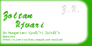 zoltan ujvari business card